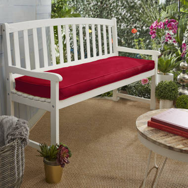 Red outdoor bench cushions new arrivals